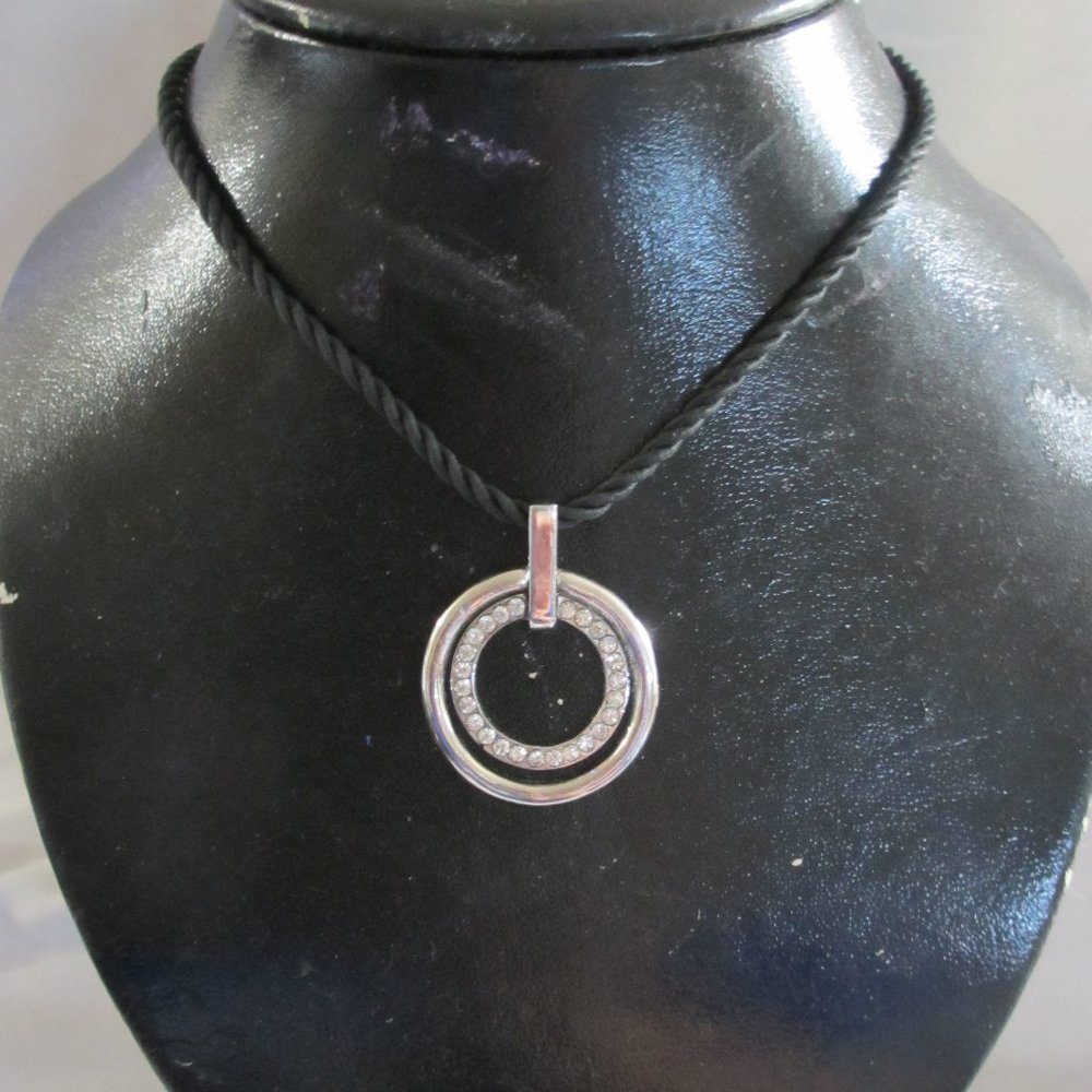 Cookie Lee Braided Rope w/ Silver Tone Pendant